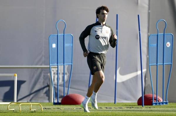 Joao Félix, en el entrenamiento de este sábado