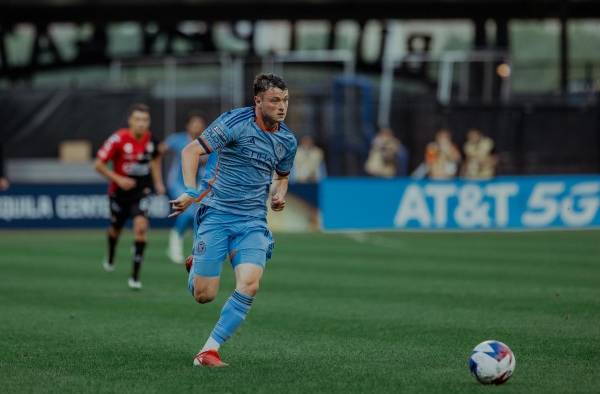 Matías Pellegrini durante un partido de la Leagues Cup.