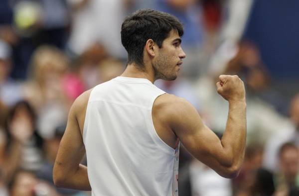 Carlos Alcaraz durante el US Open 2023.