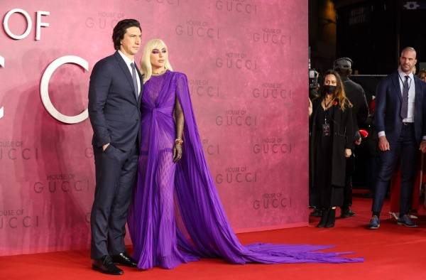 Adam Driver y Lady Gaga en el estreno de la película 'House of Gucci'.