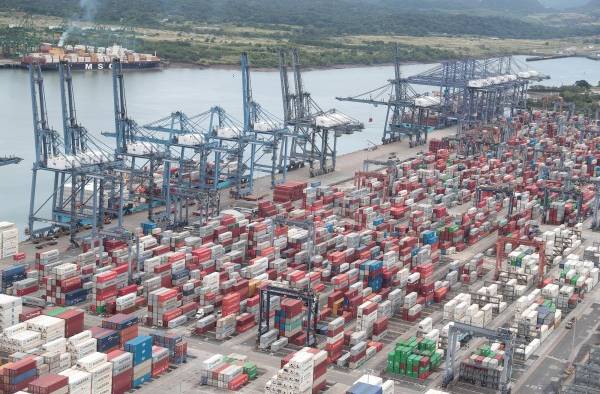 Vista del puerto de Balboa, situado en la República de Panamá.