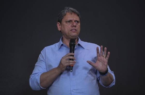 Fotografía de archivo en la que se registró al gobernador del estado de Sao Paulo (Brasil), Tarcísio Gomes de Freitas.