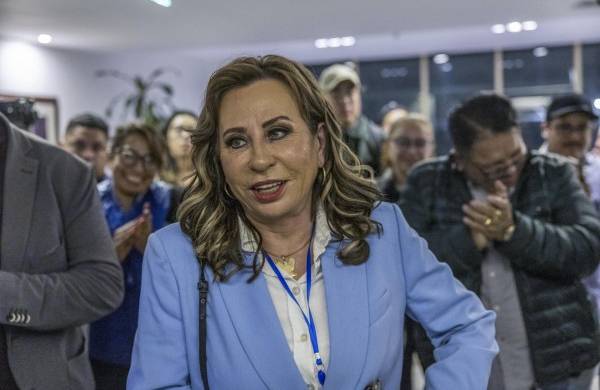 La candidata Sandra Torres Casanova, de la Unidad Nacional de la Esperanza, que pasa a la segunda vuelta de las elecciones presidenciales.