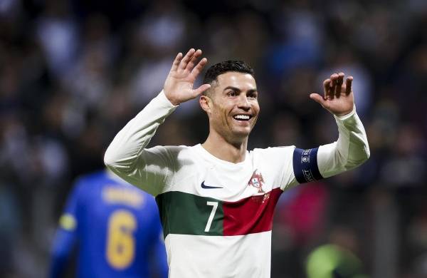 Cristiano Ronaldo durante un partido con la selección de Portugal.