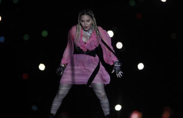 La cantante Madonna durante un concierto en Colombia