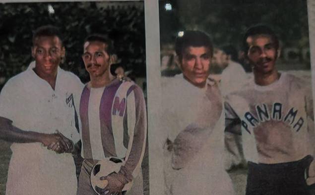 ‘Cascarita’ Tapia junto a dos leyendas mundiales, el brasileño Pelé y el peruano Héctor Chumpitaz.