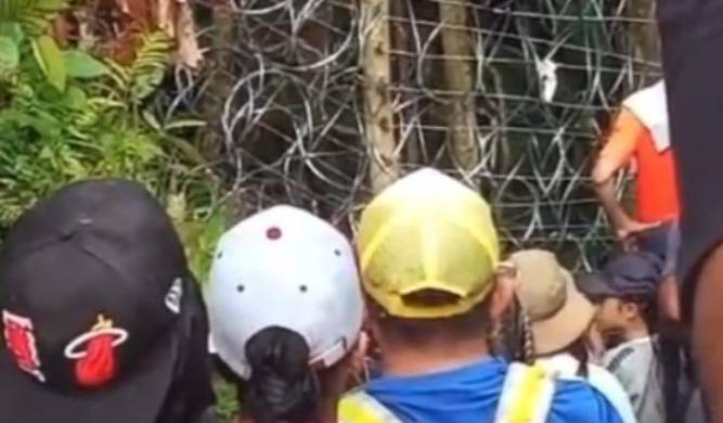 Migrantes irregulares subieron a las redes sociales videos en los que se aprecia la cerca en el Darién.