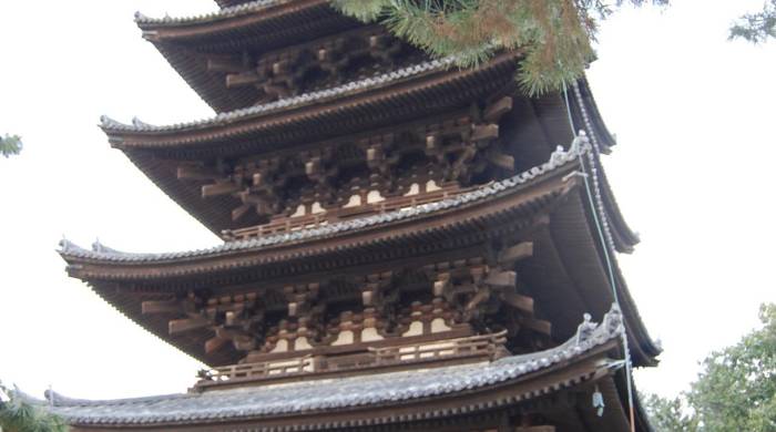 La histórica pagoda de madera de Nara.