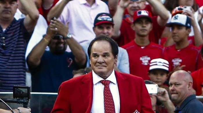 Fotografía de archivo del legendario ex jugador de los Rojos de Cincinnati Pete Rose.