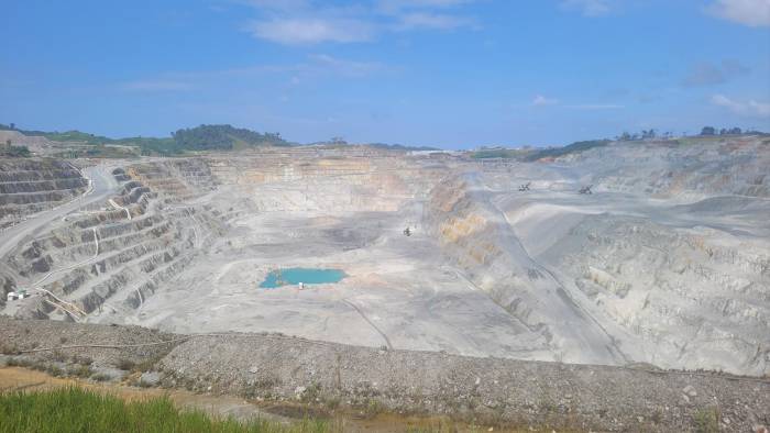 En la imagen se observa un tajo en Cobre Panamá, en Donoso, Colón