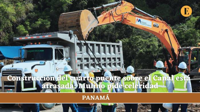 Panamá pide a consorcio chino apurar la obra de un puente sobre el canal retrasado 5 años