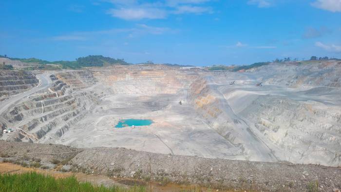 Imagen ilustrativa del tajo en la mina Cobre Panamá, en Donoso, provincia de Colón.