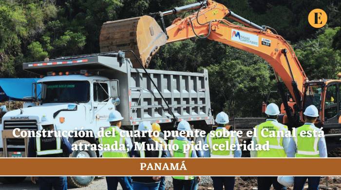 Panamá pide a consorcio chino apurar la obra de un puente sobre el canal retrasado 5 años