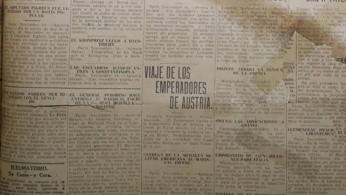 Otras notas del 15 de noviembre de 1918.