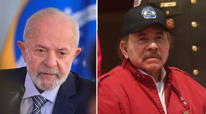 Combo de fotografías del presidente de Brasil, Luiz Inácio ‘Lula’ da Silva (i), y de su homólogo de Nicaragua, Daniel Ortega.