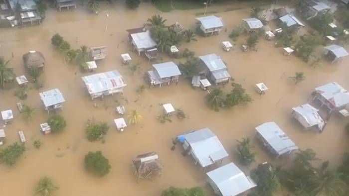 Vista a las inundaciones que se han presentado en la provincia de Darién.