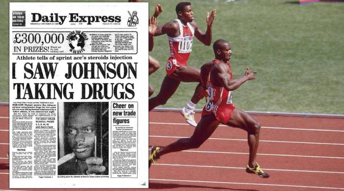 Ben Johnson hizo historia en las Olimpiadas de Seúl, pero una muy triste después de su apoteósica victoria en los 100 metros.