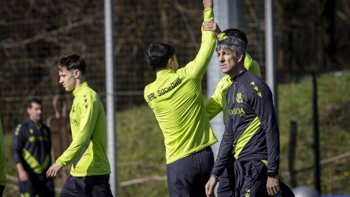 El entrenador de la Real Sociedad, Imanol Alguacil.