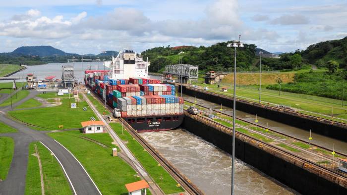 Vista del Canal de Panamá.