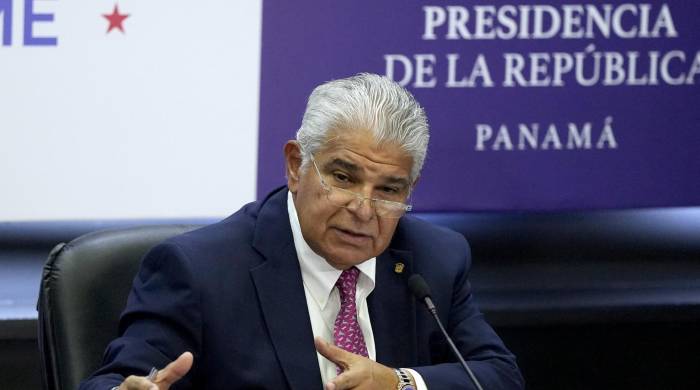 El presidente de Panamá, José Raúl Mulino, anunció la designación de Bernal durante su última conferencia de prensa. ARNULFO FRANCO / AFP