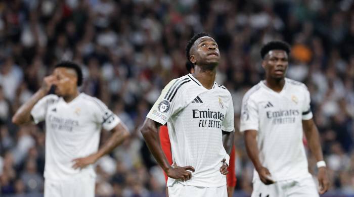 Vinícius Jr. durante el partido contra el Milan.