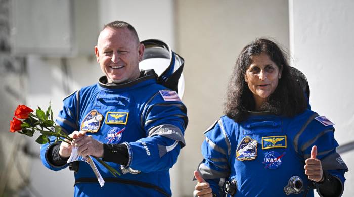 Astronautas Suni Williams y Butch Wilmore.