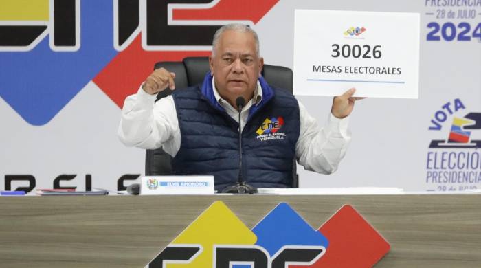 El presidente del Consejo Nacional Electoral (CNE) de Venezuela, Elvis Amoroso.