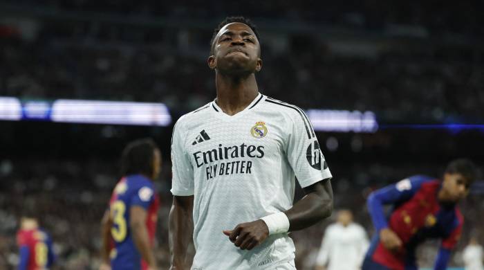 Vinícius Jr. durante el partido contra el FC Barcelona.