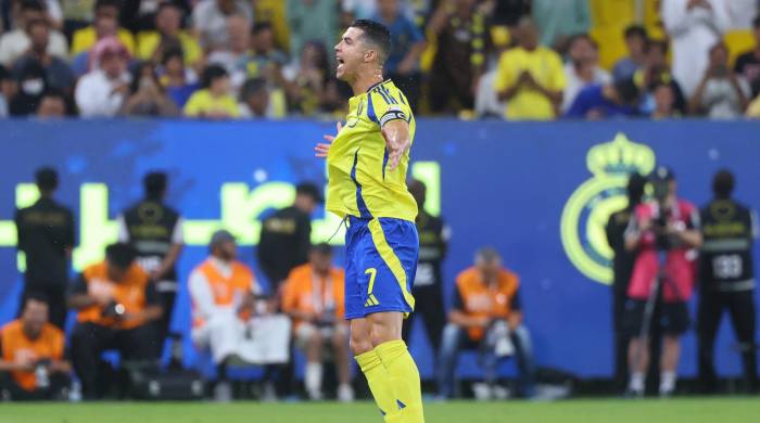 Cristiano Ronaldo celebrando un gol con el Al-Nassr.