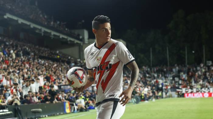 El centrocampista colombiano del Rayo Vallecano, James Rodríguez.