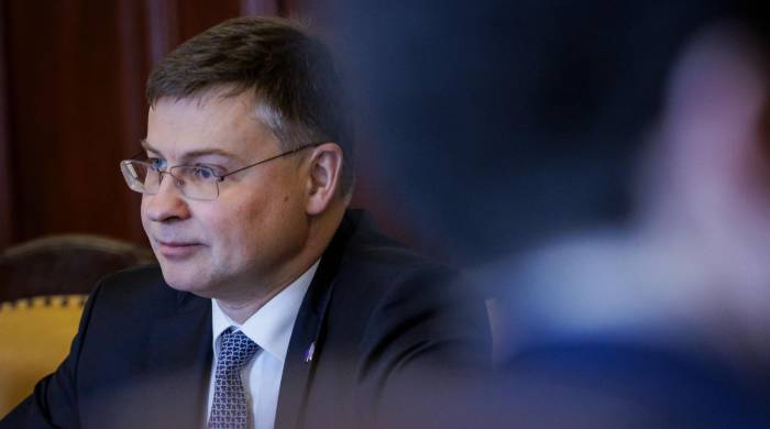 El vicepresidente ejecutivo de la Comisión Europea Valdis Dombrovskis.