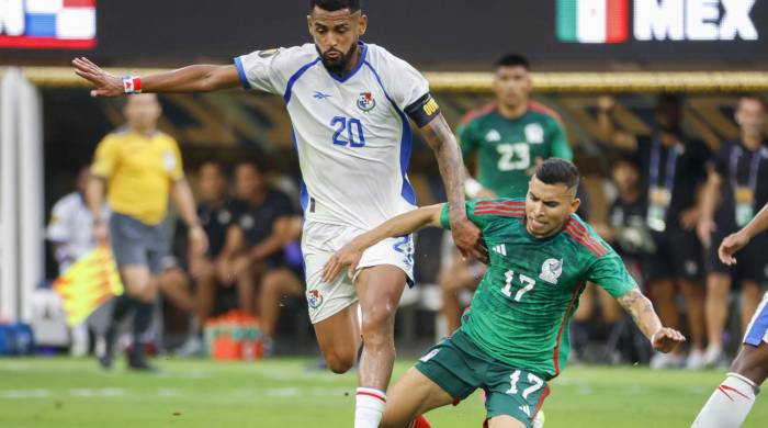 El panameño Aníbal Godoy durante la final de la Copa Oro 2023 frente a México.