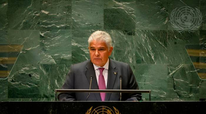 José Raúl Mulino, presidente de Panamá, durante la Asamblea General de Naciones Unidas.