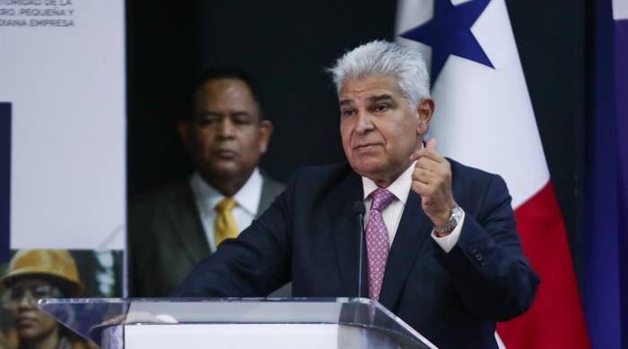 El presidente de Panamá, José Raúl Mulino, en su última conferencia de prensa junto a medios de comunicación.