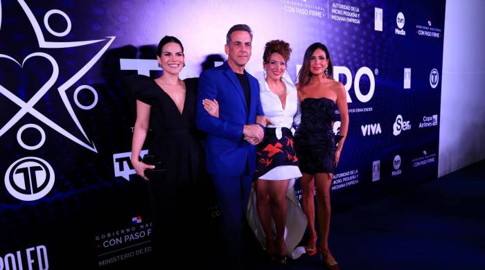 Erika Ender junto a Patricia Manterola y Carlos Ponce, invitados internacionales de Talenpro.