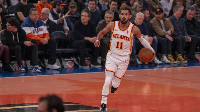 Trae Young, figura de los Hawks de Atlanta en el partido de la NBA ante los New York Knicks.