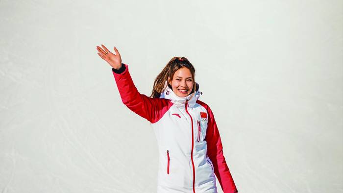 Eileen Gu en los Juegos Olímpicos de la Juventud en Suiza 2020.