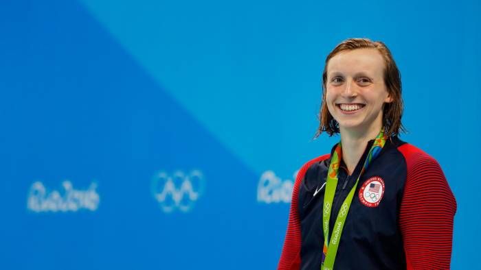 Katie Ledecky en las olimpiadas 2016.