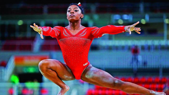 Simone Biles en los Juegos Olimpico de gimnasia artística de Brazil 2016.