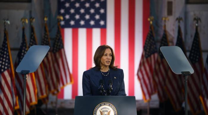 La vicepresidenta estadounidense y actual candidata presidencial demócrata, Kamala Harris.