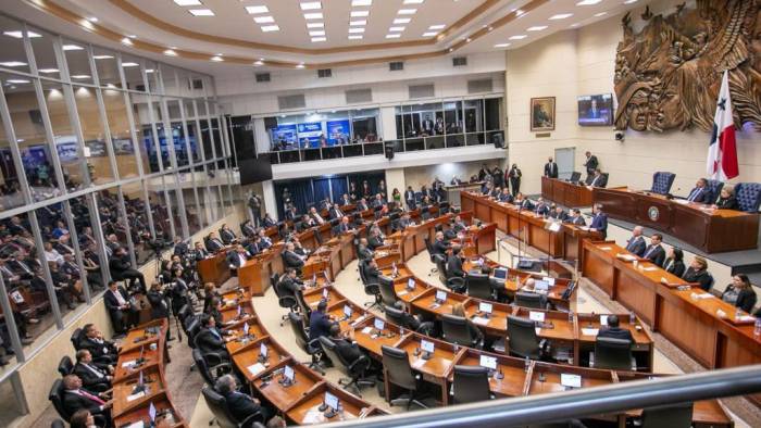 El presidente de Panamá, Laurentino Cortizo, durante su discurso ante la Asamblea Nacional, el pasado 2 de enero.