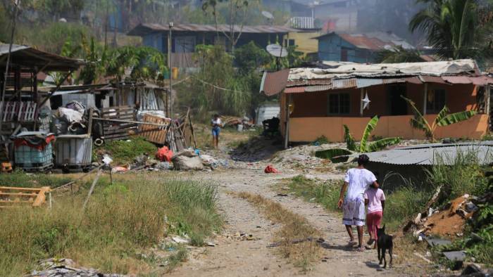 Calle 50 en Kuna Nega uno de los sectores más afectados por el incendio.