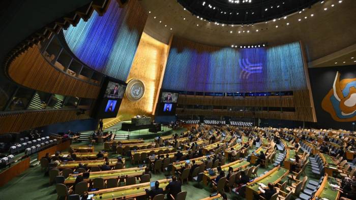 Vista de la participación en la Cumbre del Futuro en la ONU.