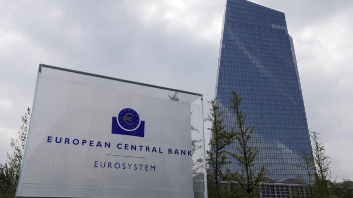 Sede del Banco Central Europeo (BCE), tras una reunión del consejo de gobierno del BCE en Fráncfort, Alemania.