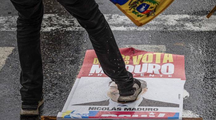 Protestas en Caracas luego de que el Consejo Nacional Electoral (CNE) proclamara a Nicolás Maduro como presidente reelecto de Venezuela.