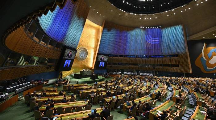 Vista de la participación en la Cumbre del Futuro en la ONU.