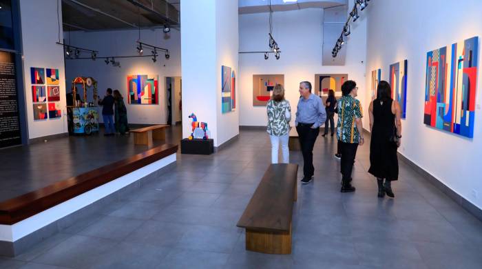 Vista de la sala de exhibición de Galería Habitante.