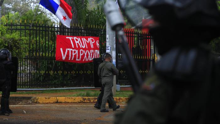 Protesta en la Universidad de Panamá el 31 de enero.