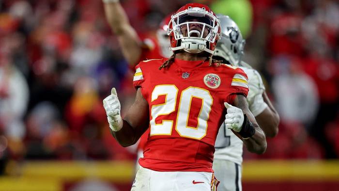 El jugador de los Kansas City Chiefs, Justin Reid.