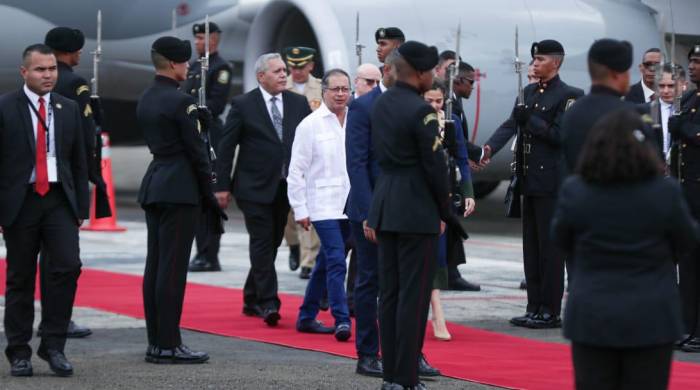 Llegada del presidente de Colombia, Gustavo Petro